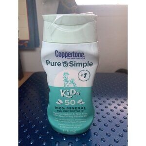 Coppertone Pure & Simple Kids SPF 50 6 Fl Oz Sunscreen